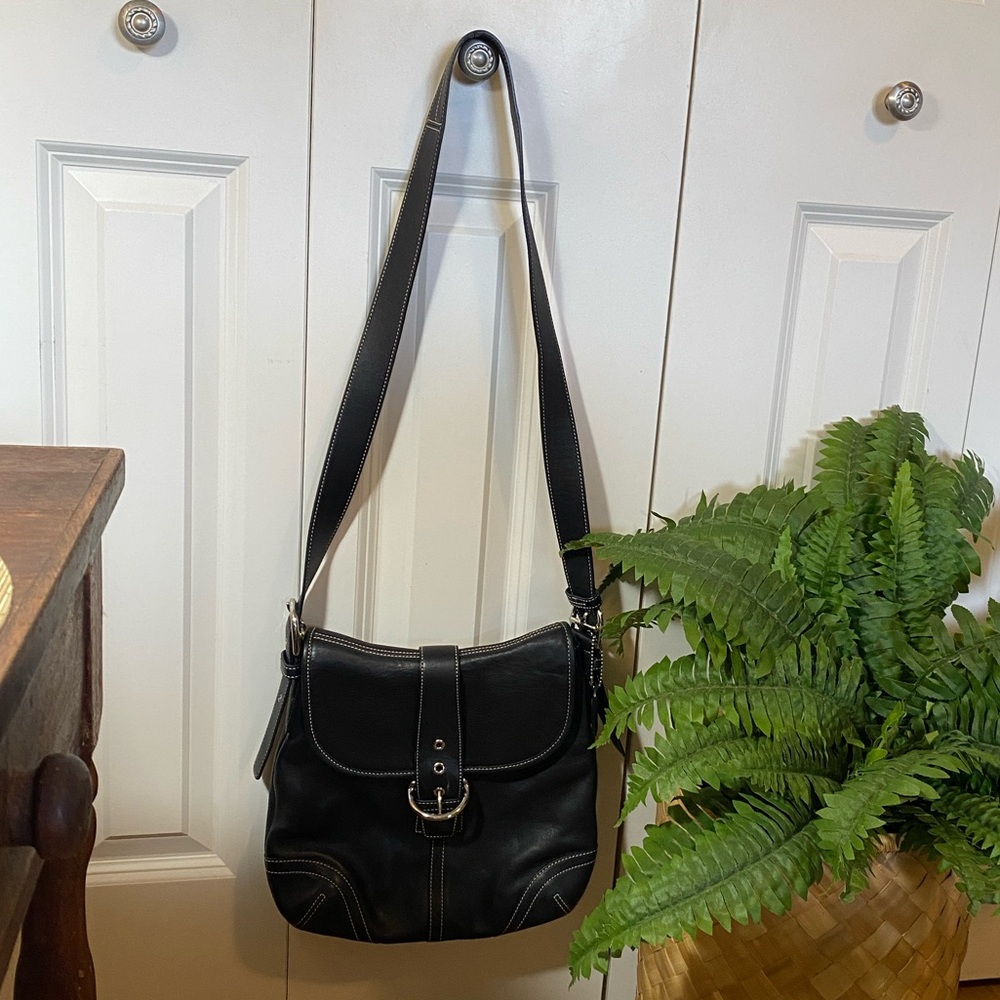 Vintage Coach Soho Buckle Flap Leather Shoulder & Crossbody Bag Style No. 9480 - Picture 2 of 16